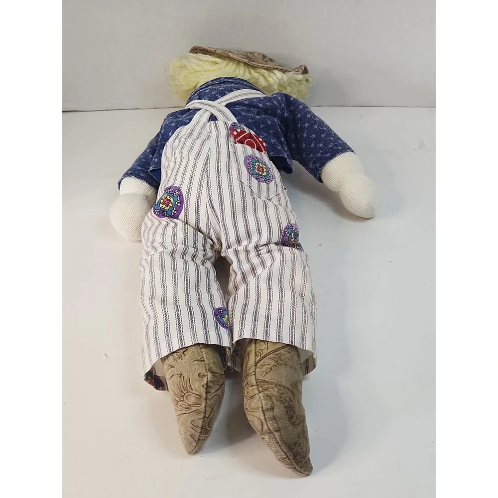 Vtg 80s  Handmade Sock Doll Boy 19.5